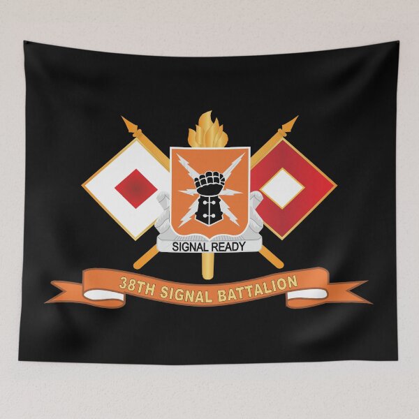 Item preview, Army - 38th Signal Battalion w Signal Branch - Br - Ribbon X 300 designed and sold by Military Insignia Products.