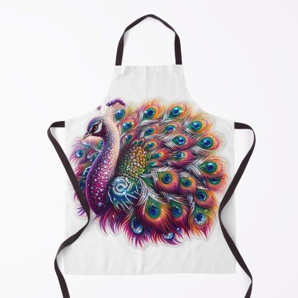 Item preview, Dazzling Plumes: Diamond Dust Peacock designed and sold by AI-Only Creations.