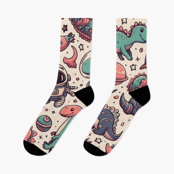 Item preview, Dinosaurs In Space Pattern" - Playful Dinosaur Nebula Galaxy Design designed and sold by asbno19.