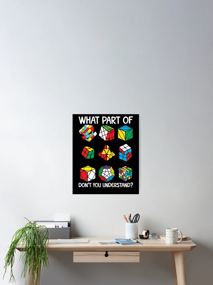 Imagen 2 de 3, Póster con la obra What Part Of Cubing Don't You Understand Speed Cuber Gear, diseñada y vendida por DynamicDesign.