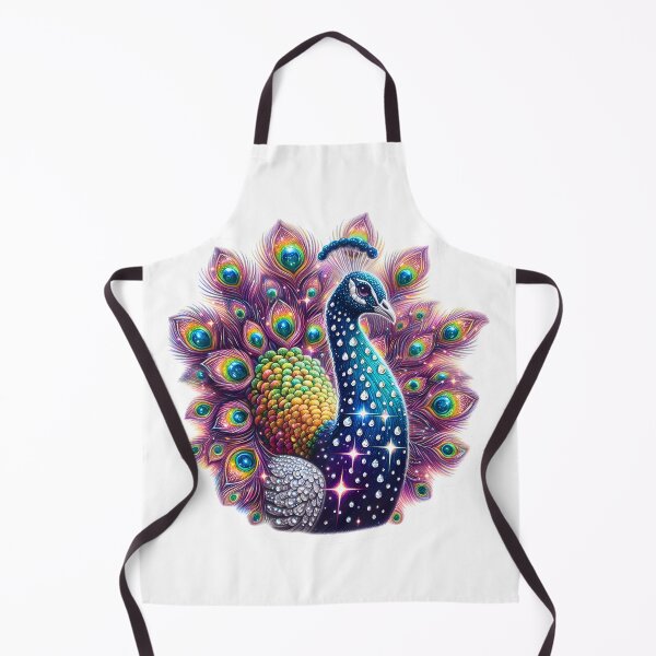 Item preview, Radiant Majesty: Diamond Dust Peacock designed and sold by AI-Only Creations.