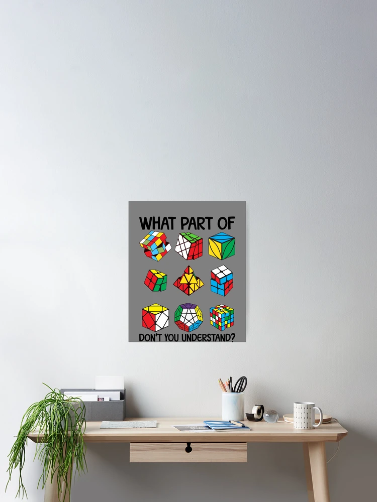 Imagen 2 de 3, Póster con la obra What Part Of Cubing Don't You Understand Speed Cuber Gear, diseñada y vendida por DynamicDesign.