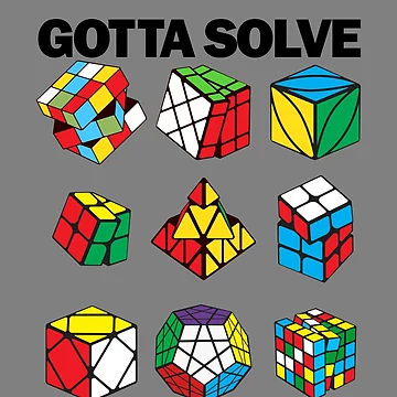 Imagen de la obra Gotta Solve Em All Speed Cuber Puzzle Cube Speed Cuber Gear de DynamicDesign