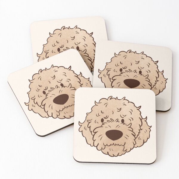 Item preview, lagotto romagnolo dog face illustration  designed and sold by Yaragold.