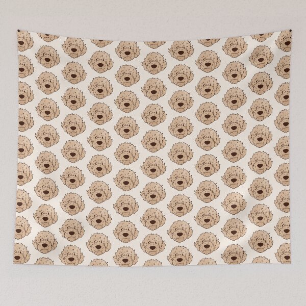 Item preview, lagotto romagnolo dog face illustration  designed and sold by Yaragold.