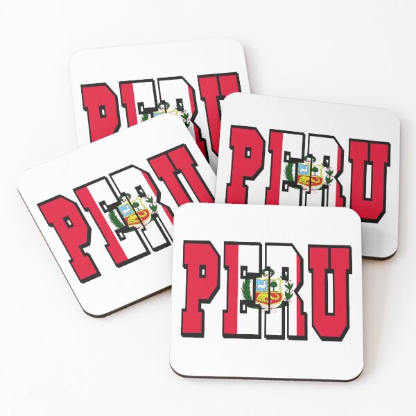 Item preview, Peru Country Flag Typography designed and sold by TravelWish.