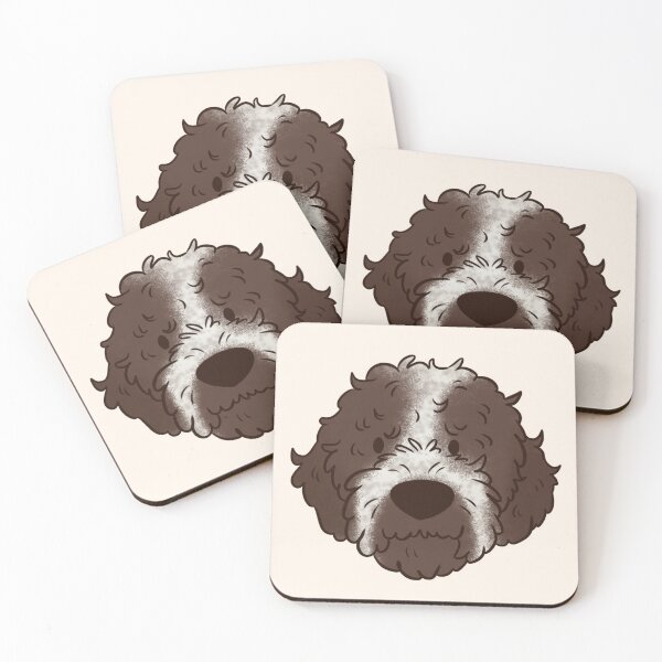 Item preview, lagotto romagnolo dog face illustration  designed and sold by Yaragold.