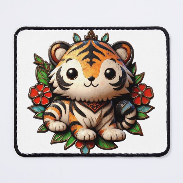 Item preview, Tango The Tiger Floral Enamel designed and sold by piscininha.