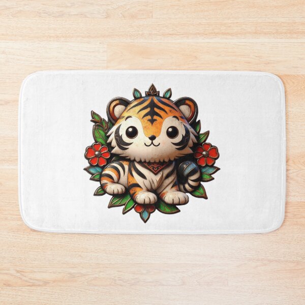 Item preview, Tango The Tiger Floral Enamel designed and sold by piscininha.