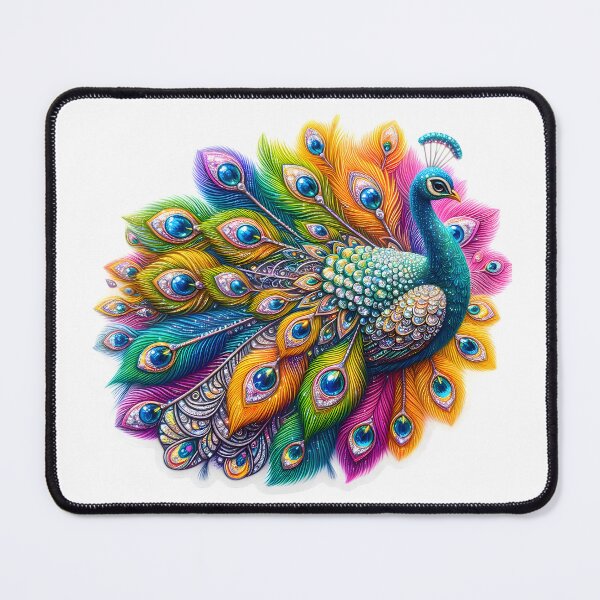Item preview, Shimmering Splendor: Diamond Peacock designed and sold by AI-Only Creations.