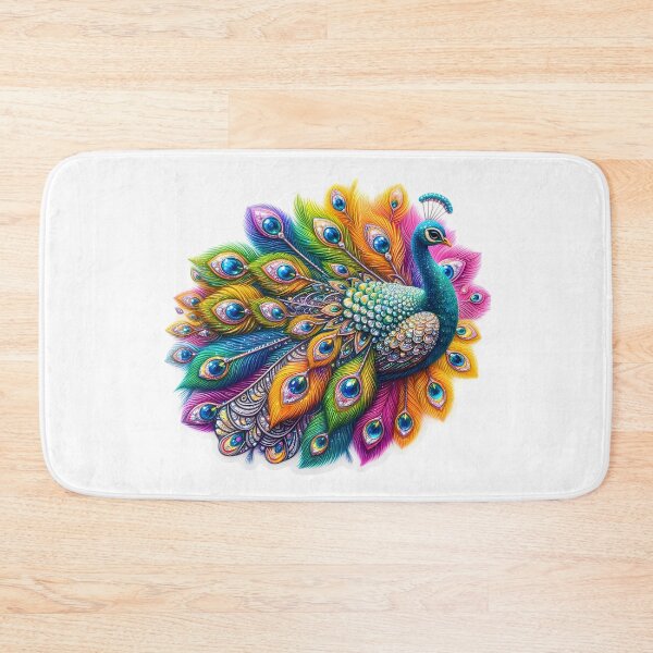 Item preview, Shimmering Splendor: Diamond Peacock designed and sold by AI-Only Creations.