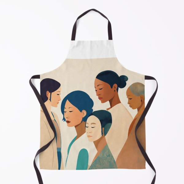 Item preview, Harmony in Diversity: Serene Stylized Women Illustration designed and sold by Rosa Elena Albornoz Mendez.