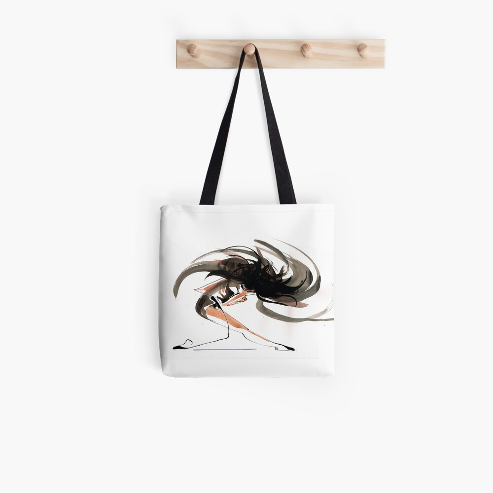Expressive Ballerina Dance Drawing Tote Bag