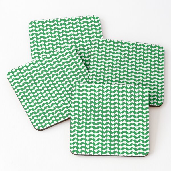 Item preview, Feelin' Lucky Every Day: White Shamrock Pattern on Green designed and sold by IraNiva.