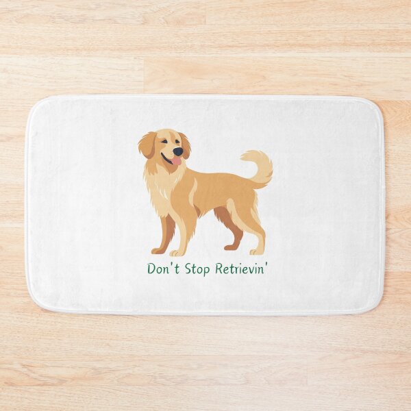 Item preview, Don't Stop Retrieving - Happy Golden Retriever illustration designed and sold by HappyNoireArt.