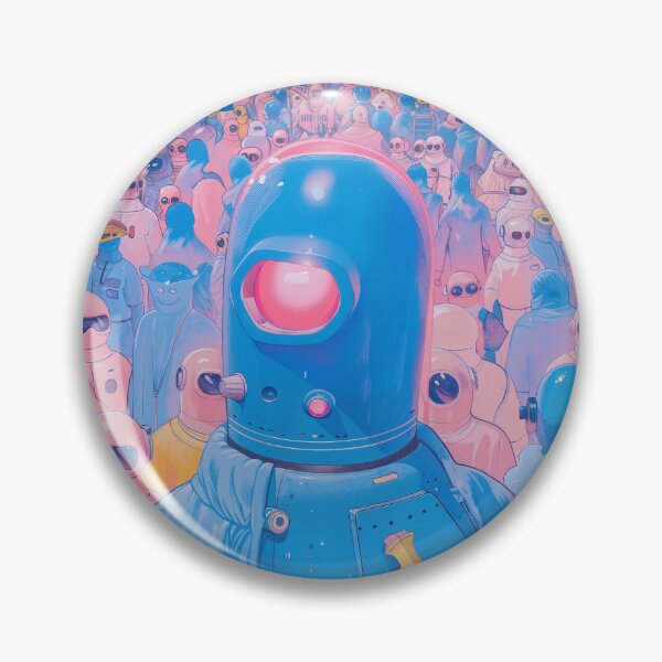 Item preview, Robotic Rally with Banana Badge designed and sold by ArtGentle.