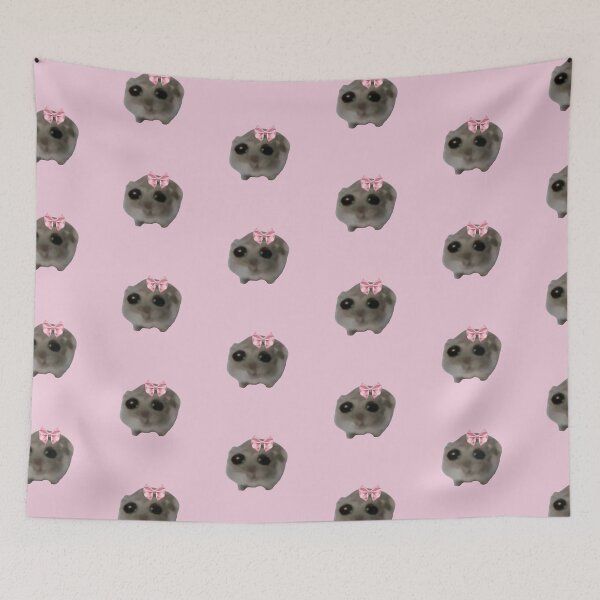 Item preview, Sad hamster meme with bow designed and sold by BookishApparell.