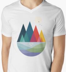 Camiseta para hombre de cuello en v Algun lado