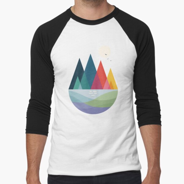Somewhere Baseball ¾ Sleeve T-Shirt