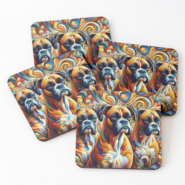 Item preview, Vibrant Boxer Dog Art designed and sold by PawspectCreate.