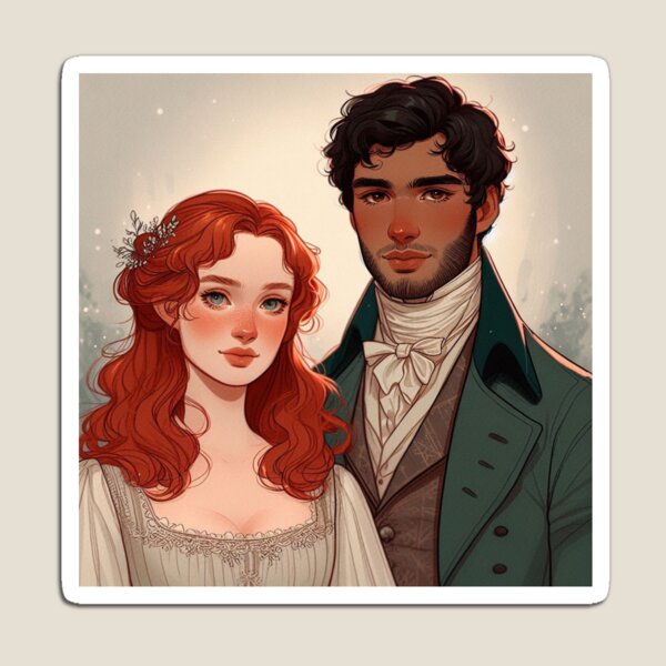 Aperçu de l'œuvre Colin Bridgerton/Pénélope Featherington BRIDGERTON NETFLIX Fanart créée et vendue par Dominika Farkašová.