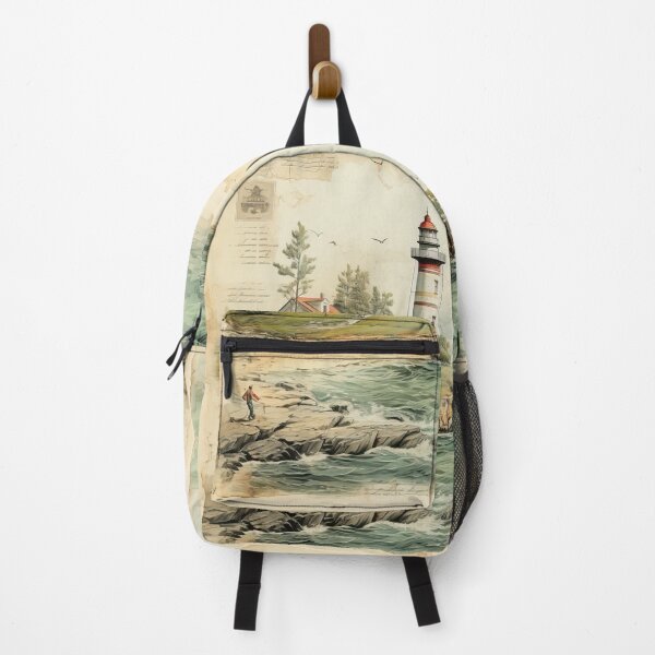 Item preview, "Water-Colored The Lighthouse on the Shore 5: Throw Pillow designed and sold by LLdreams.