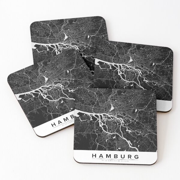 Item preview, Modern Hamburg City Map designed and sold by ffpdsgn.