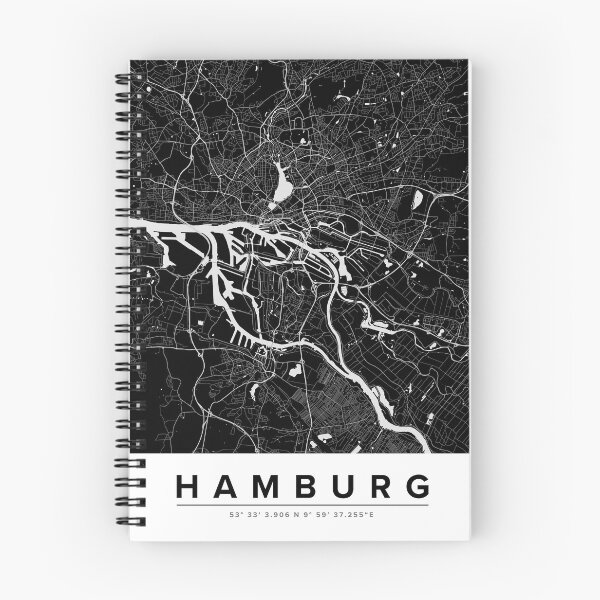 Item preview, Modern Hamburg City Map designed and sold by ffpdsgn.