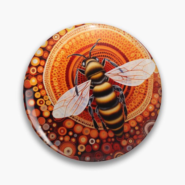 Item preview, Aboriginal Inspired Dot Art - Honey Striped Bee designed and sold by GrinGalore.