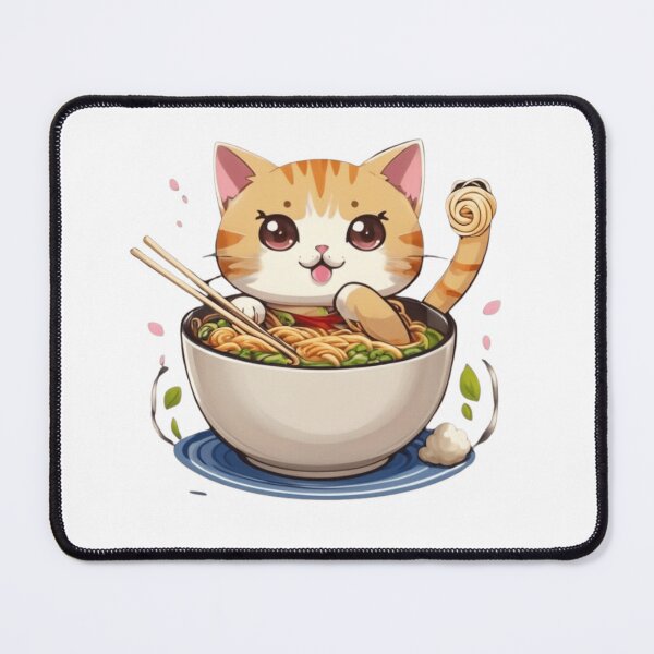 Item preview, Kawaii Cat Ramen Noodle Soup Neko Kitty Pet Manga Anime Love T-Shirt designed and sold by Joipast.