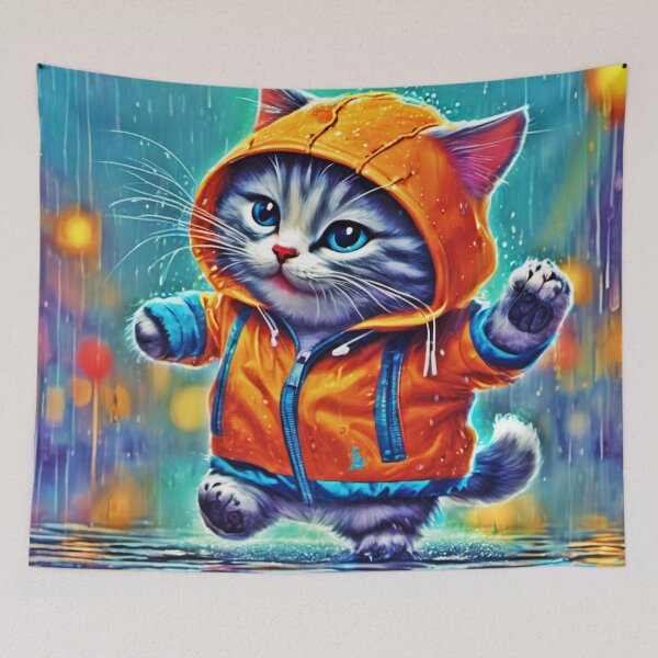 Item preview, Rainy Day Cat Dance designed and sold by Health And Fitness Posts e-Store.