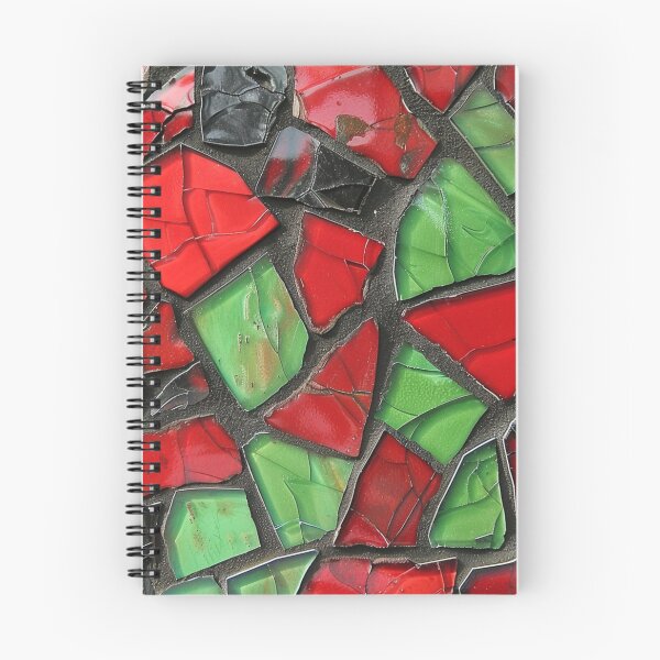 Item preview, Red Green Black Cracked Tiles Gaudi Mosaics Tile  designed and sold by GrinGalore.