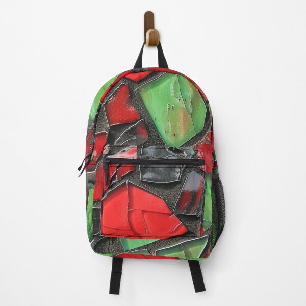 Item preview, Red Green Black Cracked Tiles Gaudi Mosaics Tile designed and sold by GrinGalore.