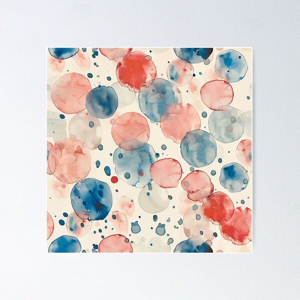 Item preview, Tiled Colorful Bubble Watercolor Pattern designed and sold by dcrc.