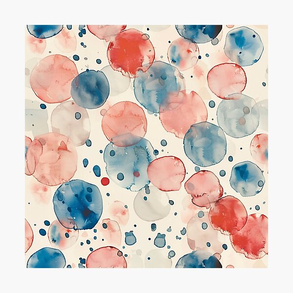 Item preview, Tiled Colorful Bubble Watercolor Pattern designed and sold by dcrc.