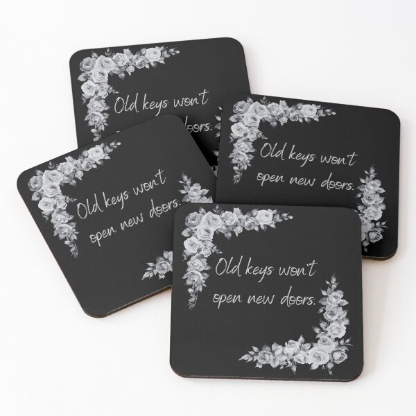 Item preview, Old Keys Won't Open New Doors | Inspiring Quote designed and sold by TheRoseBliss.