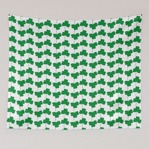 Item preview, Sip & Smile Shamrock Style - Green Shamrock Pattern on White designed and sold by IraNiva.