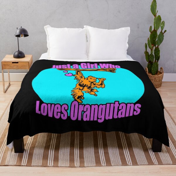 Item preview, Just a Girl Who Loves Orangutans | Gift for Orangutan Lover designed and sold by Marian Murdoch.