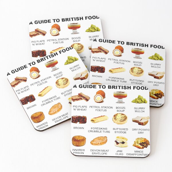 Item preview, A Guide To British Foods Funny Design designed and sold by silkdegreestees.
