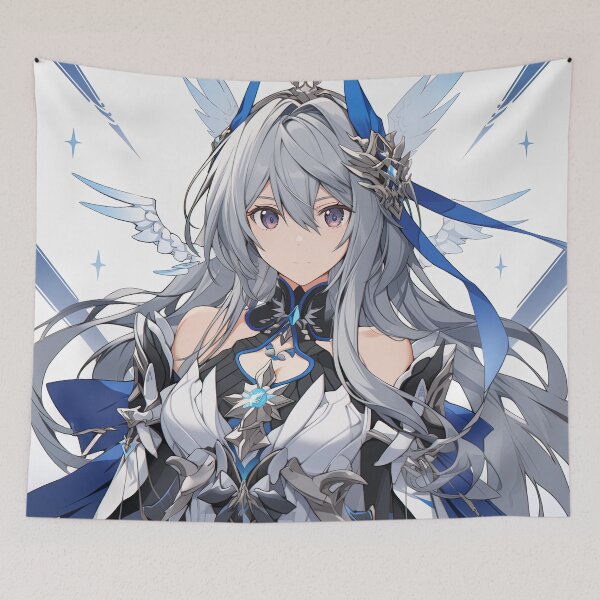 Item preview, Silver Armor Fantasy Anime Girl designed and sold by bubblegoth.