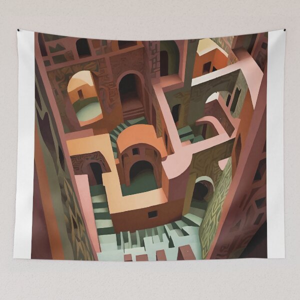 Item preview, Abstract maze style architecture. designed and sold by maulbang.