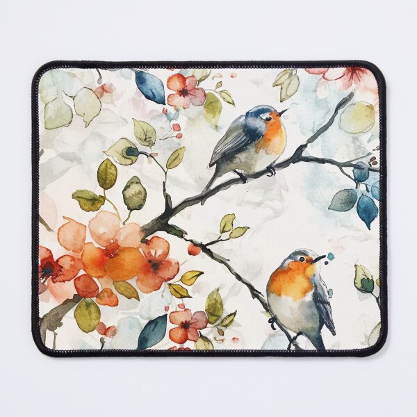 Item preview, Tiled Watercolor Birds Pattern designed and sold by dcrc.