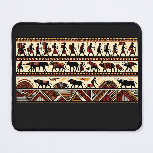 Item preview, Pattern ; Animal & Hunter Tribal Print designed and sold by PatternInArt.