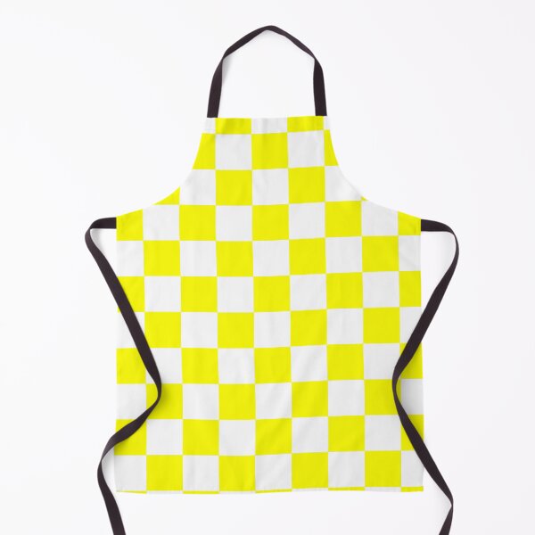 Item preview, Checkered - White and Yellow designed and sold by JustPatterns2.