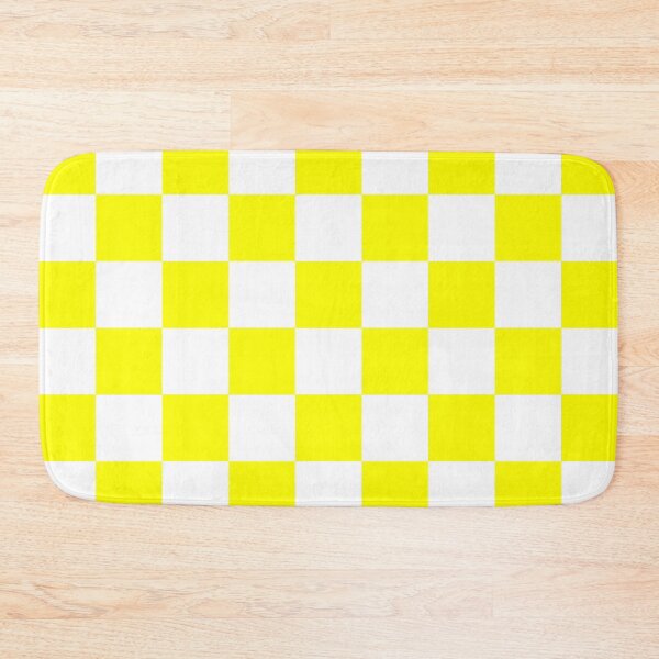 Item preview, Checkered - White and Yellow designed and sold by JustPatterns2.