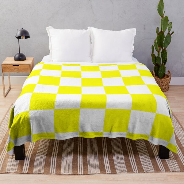 Item preview, Checkered - White and Yellow designed and sold by JustPatterns2.