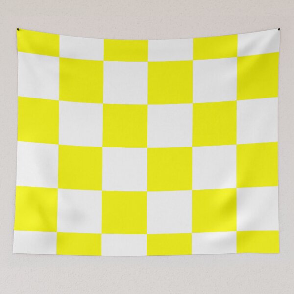Item preview, Large Checkered - White and Yellow designed and sold by JustPatterns2.