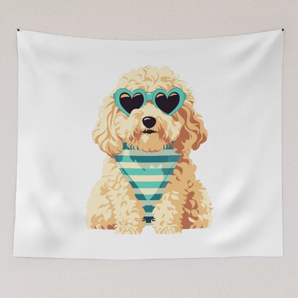 Item preview, GoldenDoodle On Holiday designed and sold by RetroPrints.