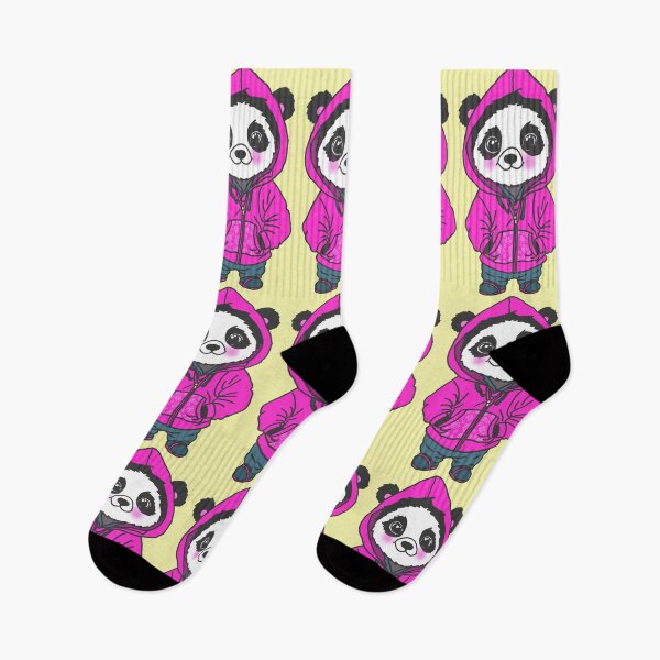 Item preview, A panda in a pink hoodie designed and sold by Flowersonstuff.