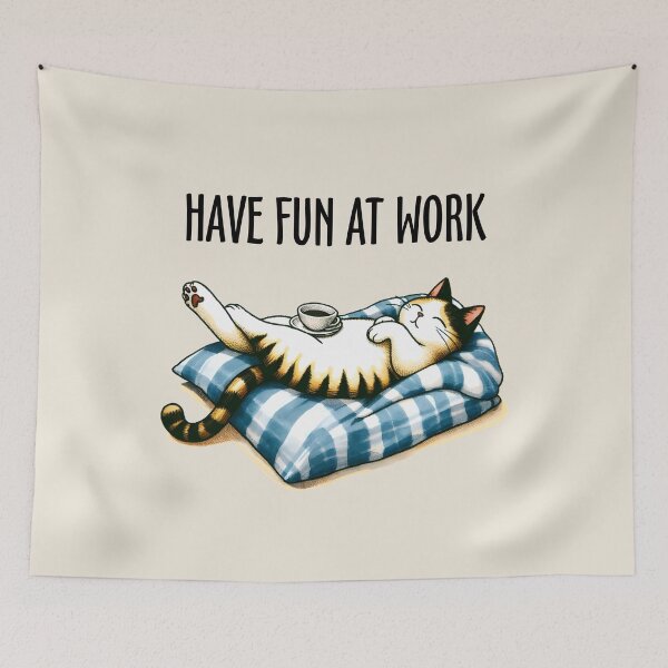 Item preview, Cat nap Have fun at work  designed and sold by FatBirdie.